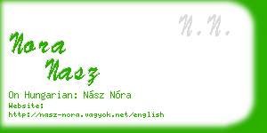 nora nasz business card